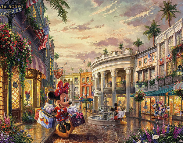 Ceaco - Thomas Kinkade The Disney Dreams Collection 4 in 1 Multipack Jigsaw Puzzles (4 x 500 Pieces) Tangled, Mickey & Minnie, Dumbo, Little Mermaid by Thomas Kinkade Jigsaw Puzzle (2000 Pieces)