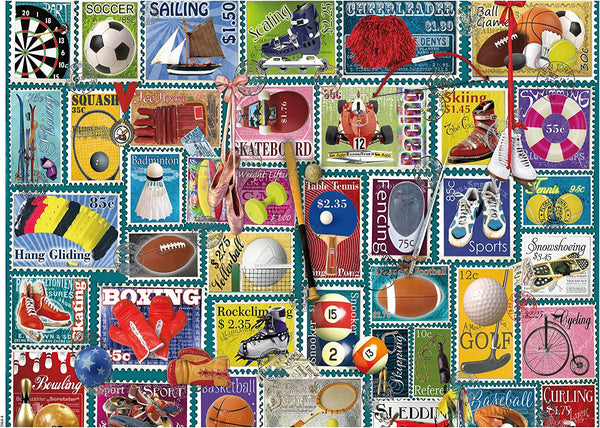 Ceaco - Stamps - Sports Jigsaw Puzzle (1000 Pieces)