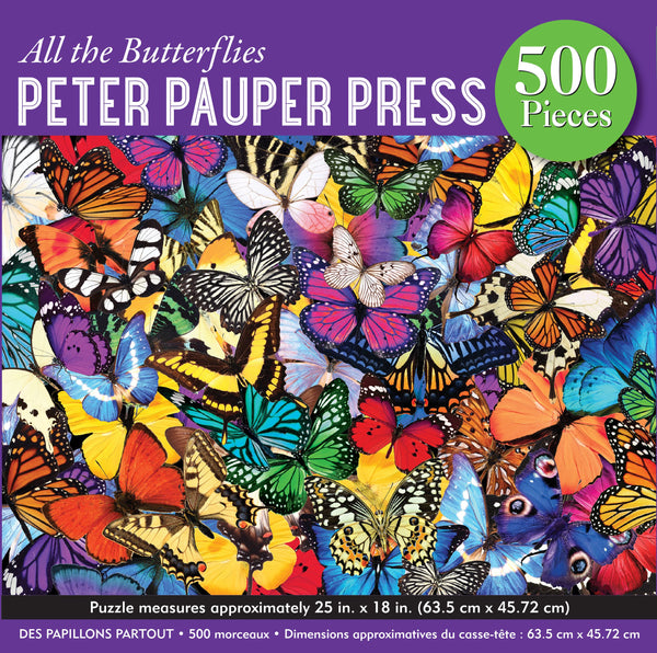 Peter Pauper Press - All the Butterflies Jigsaw Puzzle (500 Pieces)