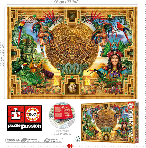 Educa - Aztec Mayan Montage Jigsaw Puzzle (2000 Pieces)