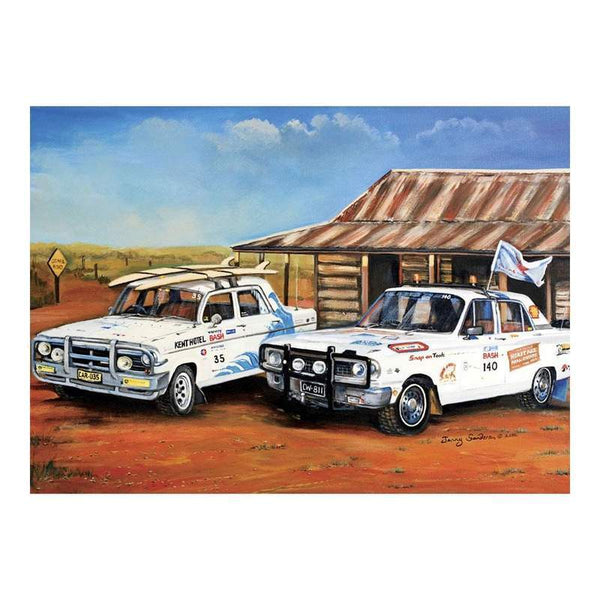 Blue Opal - Outback Rally Rivals 1000 piece Jigsaw Puzzle by Jenny Sanders