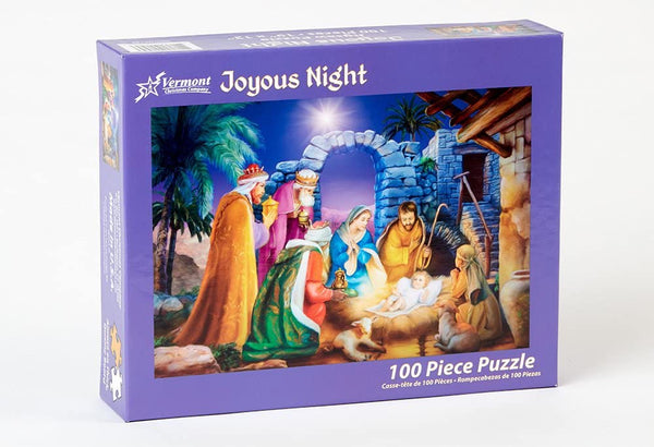 Vermont Christmas Company Joyous Night Kid's Jigsaw Puzzle 100 Piece