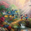Ceaco Thomas Kinkade the Disney Collection-Mickey and Minnie Sweetheart Bridge Jigsaw Puzzle (750 Piece)
