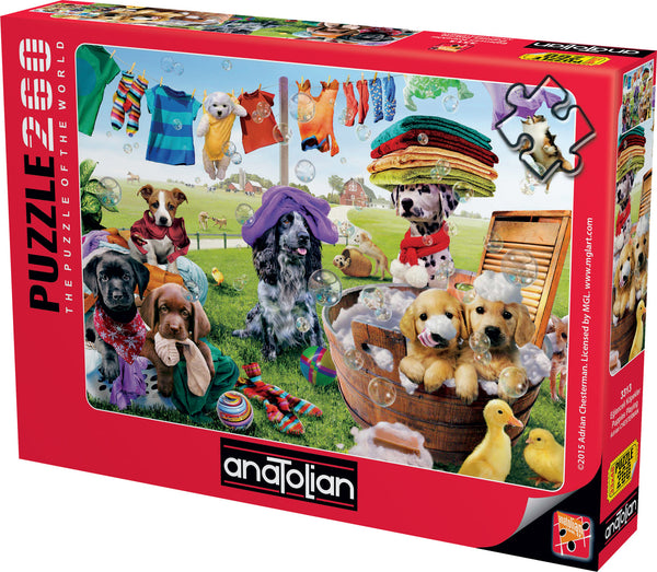 Anatolian - Puppies Playing by Adrian Chesterman Jigsaw Puzzle (260 Pieces)