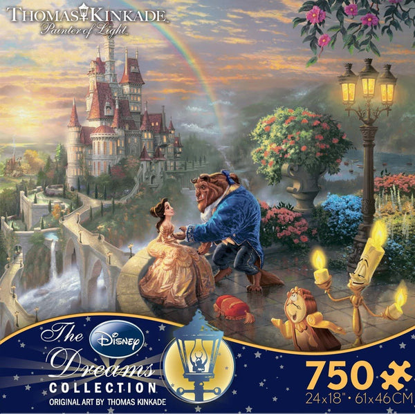 Ceaco Thomas Kinkade - Beauty and The Beast Falling in Love Puzzle 750 Pieces