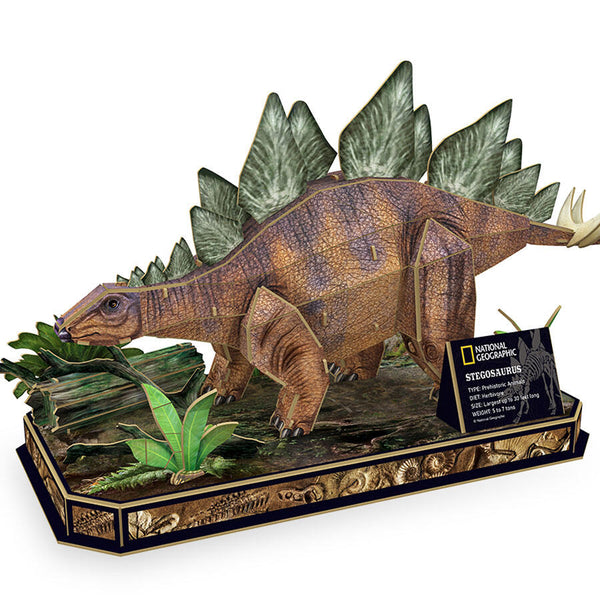 National Geographic - Stegosaurus 3D Jigsaw Puzzle (62 Pieces)