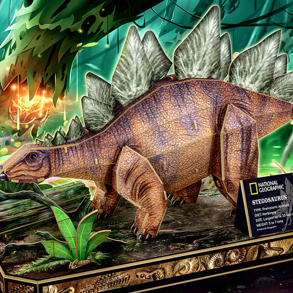 National Geographic - Stegosaurus 3D Jigsaw Puzzle (62 Pieces)