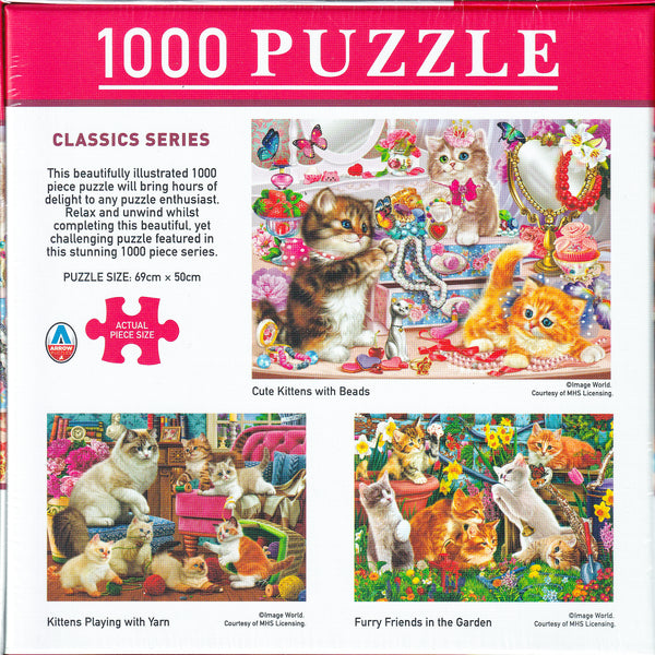 Arrow Puzzles - Classics Series - Cute Kittens With Beads by Image World - 1000 Pieces