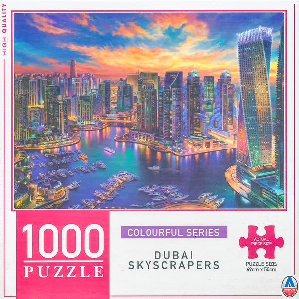 Arrow Puzzles - Colourful Series - Dubai Skyscrapers by Image World Jigsaw Puzzle (1000 Pieces)