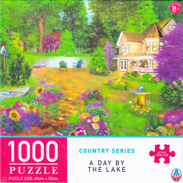 Arrow Puzzles - Country Series - A Day by The Lake by Porterfield's Art Jigsaw Puzzle (1000 Pieces)