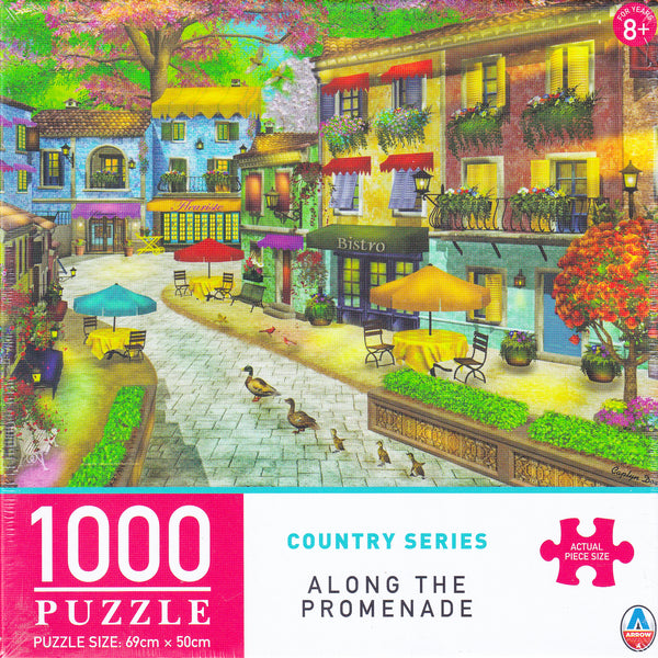 Arrow Puzzles - Country Series - Along the Promenade by Porterfield's Art Jigsaw Puzzle (1000 Pieces)