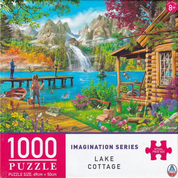 Arrow Puzzles - Imagination Series - Lake Cottage by P.D. Moreno Jigsaw Puzzle (1000 Pieces)