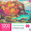 Arrow Puzzles - Landscape Series - A Beautiful Day in Cinque Terre by Chuck Pinson Jigsaw Puzzle (1000 Pieces)