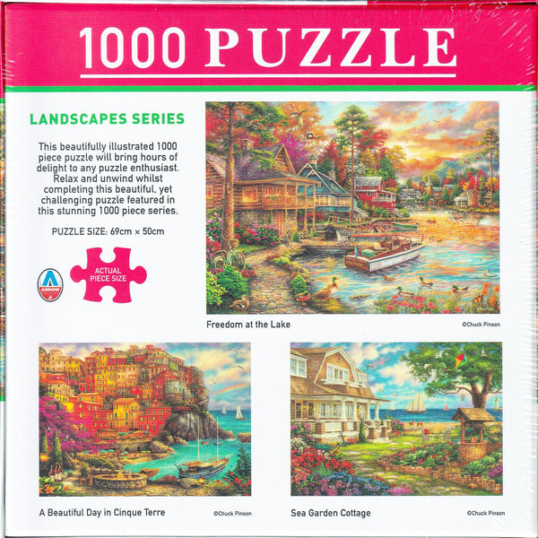 Arrow Puzzles - Landscape Series - Sea Garden Cottage by Chuck Pinson Jigsaw Puzzle (1000 Pieces)