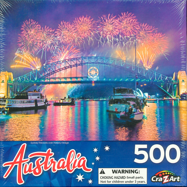 Australia -  Sydney Fireworks over Harbour Bridge 500 Piece Jigsaw Puzzle