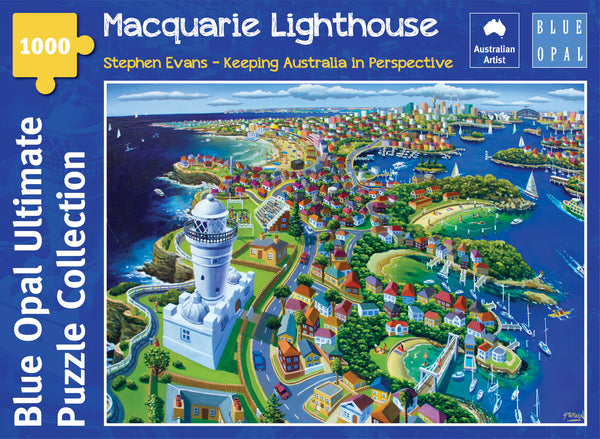 Blue Opal - Stephen Evans - Macquarie Lighthouse Jigsaw Puzzle (1000 pieces)