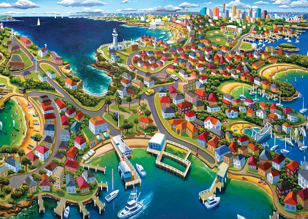 Blue Opal - Stephen Evans - Watsons Bay Jigsaw Puzzle (1000 pieces)