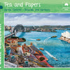 Blue Opal - Sarina Tomchin - Tea & Papers Jigsaw Puzzle (1000 pieces)