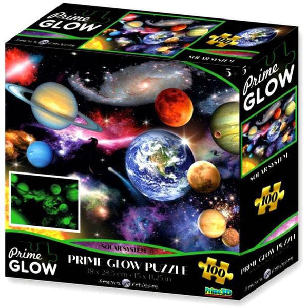 Prime 3D Puzzle - Prime Glow - Solar System Jigsaw Puzzle (100 pieces)