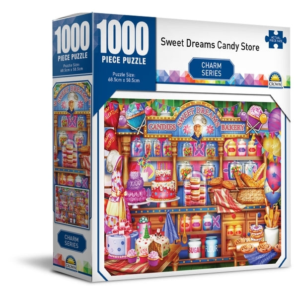 Crown - Charm Series - Sweet Dreams Candy Store Jigsaw Puzzle (1000 pieces)