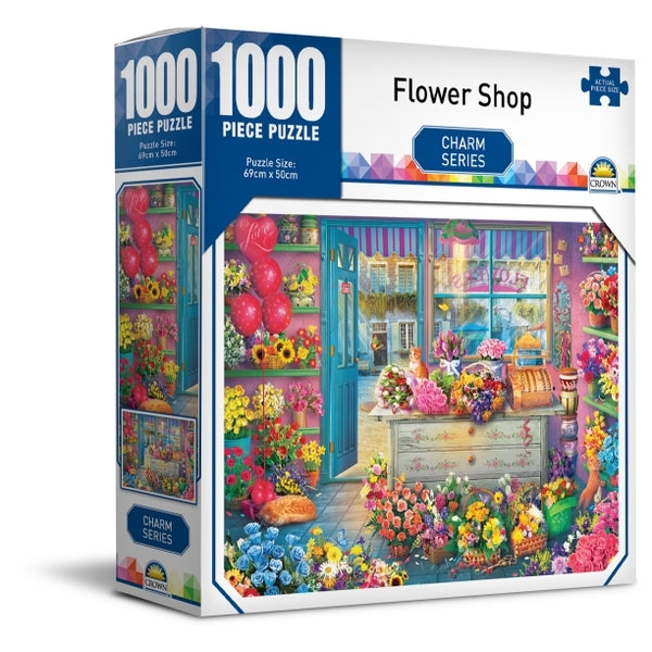 Crown - Charm Series 2 - Flower Shop Jigsaw Puzzle (1000 pieces)