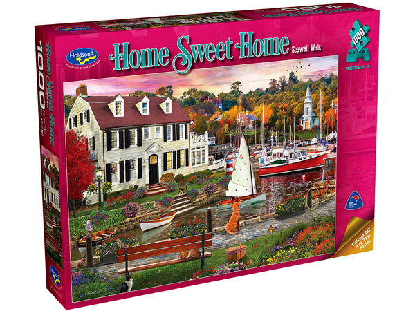 Holdson - Home Sweet Home 3 - Seawall Walk by David Maclean Jigsaw Puzzle (1000 Pieces)