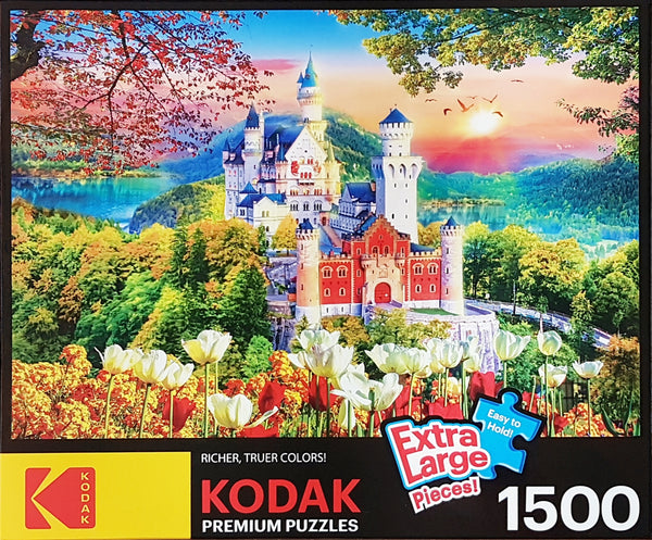 Kodak Premium Puzzles - Famous Neuschwanstein Medieval Castle, Germany Jigsaw Puzzle (1500 pieces)