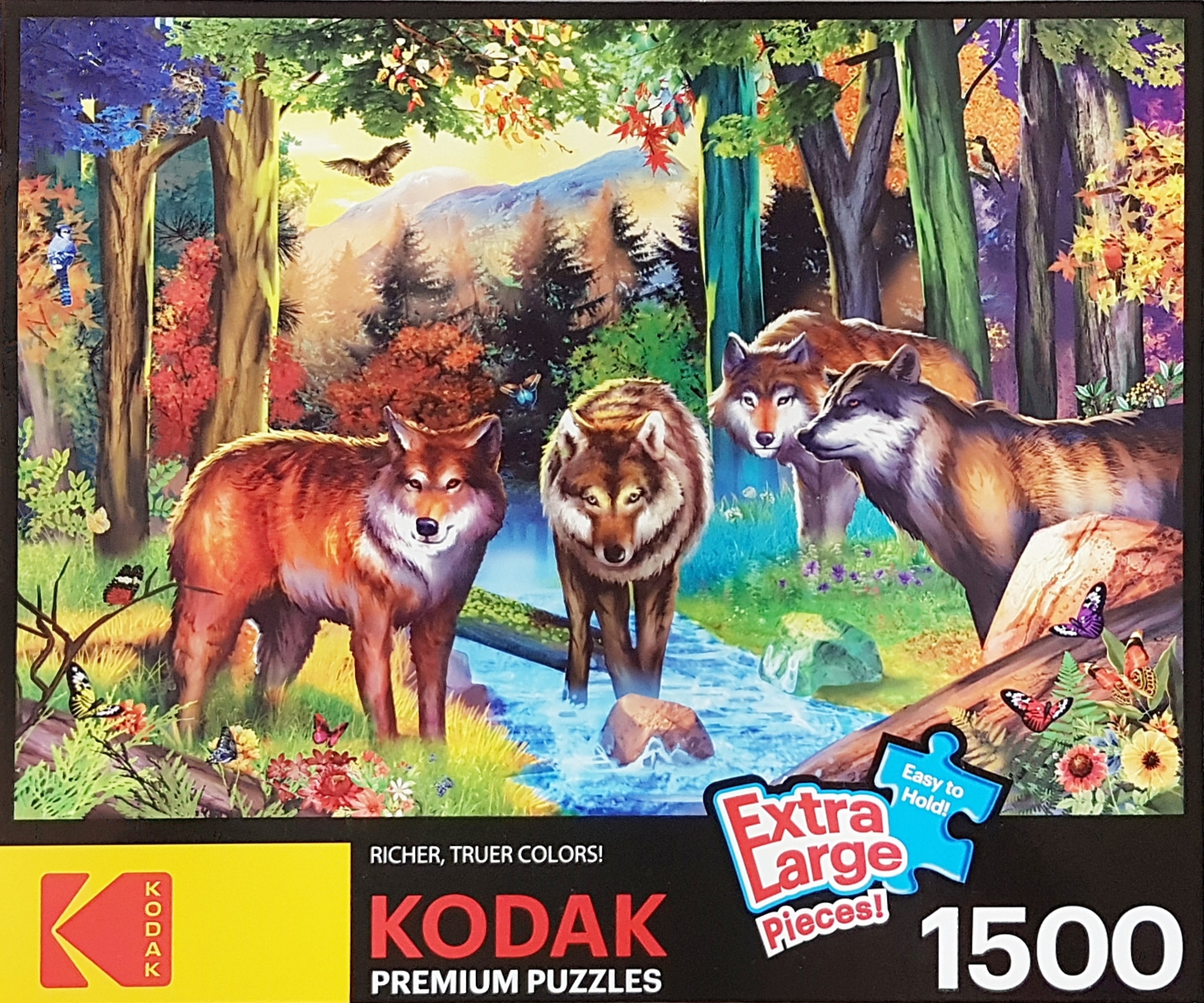 1500 Pc Puzzles Rgs Wolves Kodak Premium Puzzles - Forest Wolves by Banu Satrio Jigsaw Puzzle (15 ...