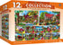 Masterpieces Puzzle 12 Pack Alan Giana 12 Pack Bundle Puzzles (100 x4, 300 x4 & 500 x4)