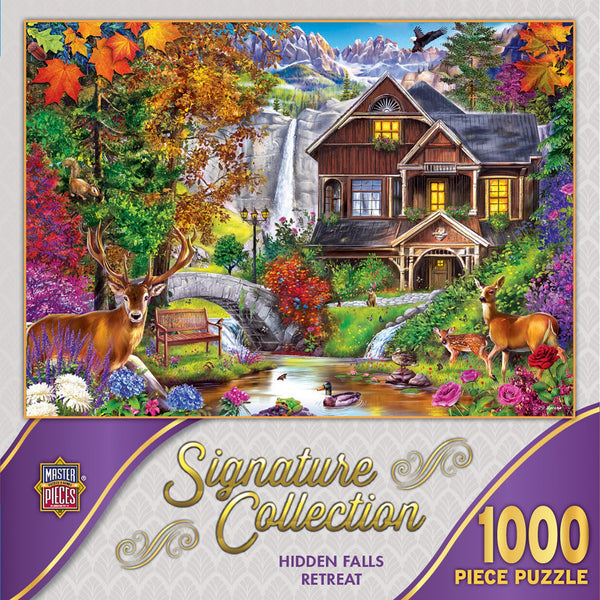 Masterpieces - Signature Collection - Hidden Falls Retreat Jigsaw Puzzle (1000 Pieces)