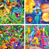 Masterpieces Puzzle 4 Pack Glow in the Dark Blue Puzzle 100 pieces