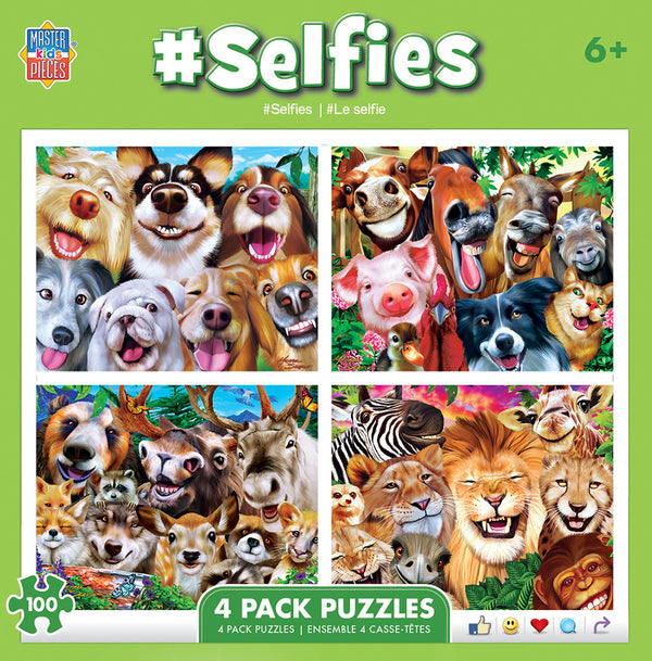 Masterpieces Puzzle 4 Pack Selfies Puzzle 100 pieces