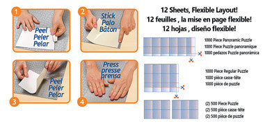 Puzzle Saver Peel & Stick Preserves 1000 Piece Puzzles 17 sheets