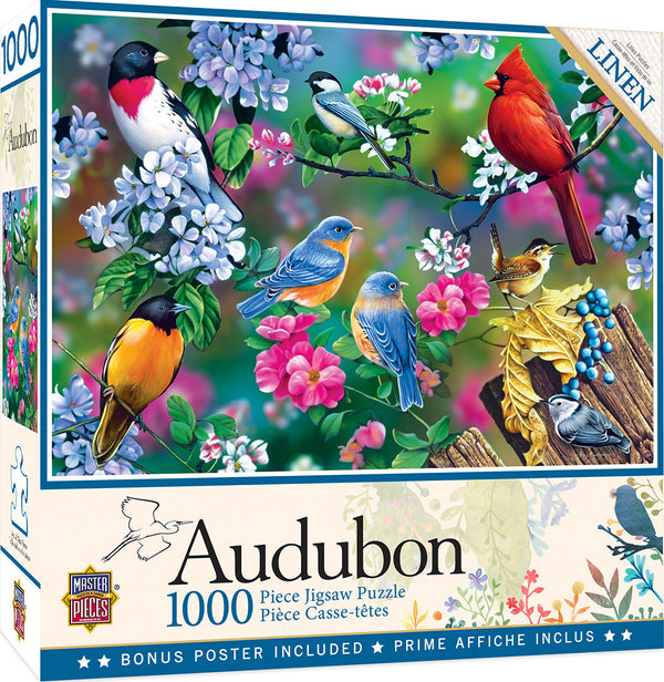 Masterpieces Puzzle Audubon Songbird Collage Puzzle 1,000 pieces