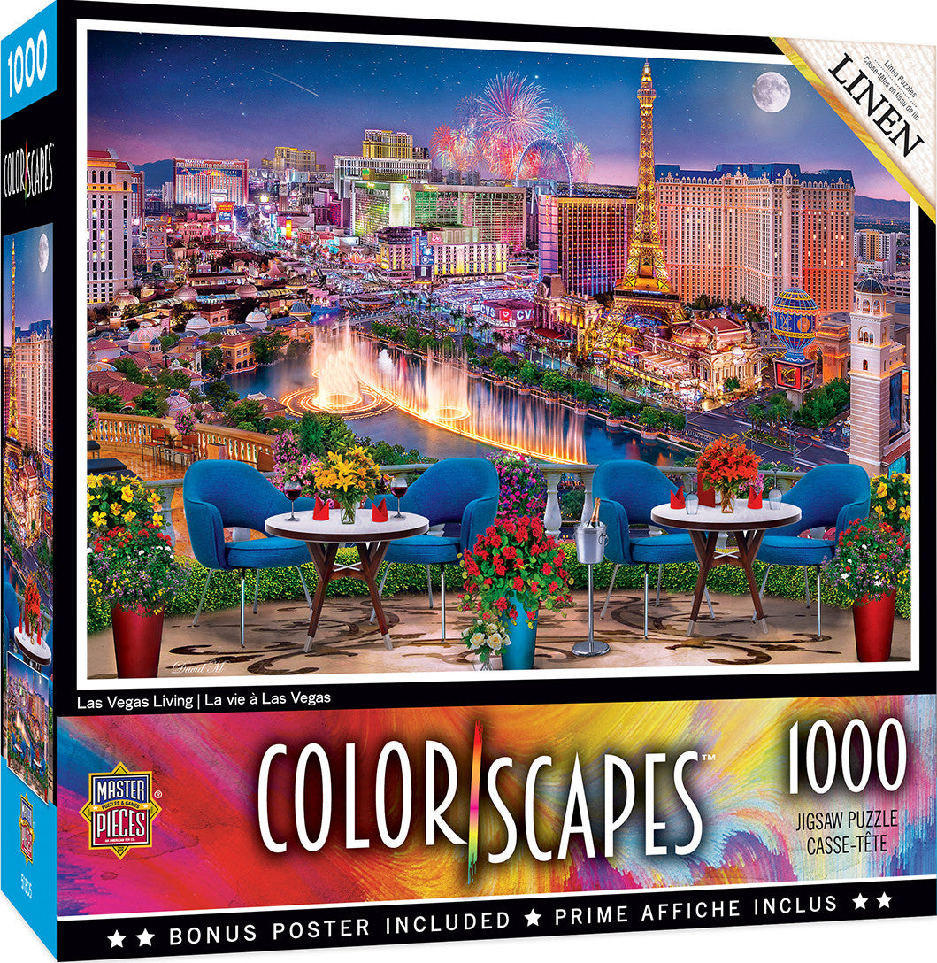 Masterpieces Puzzle Colorscapes Las Vegas Living Puzzle 1,000 pieces