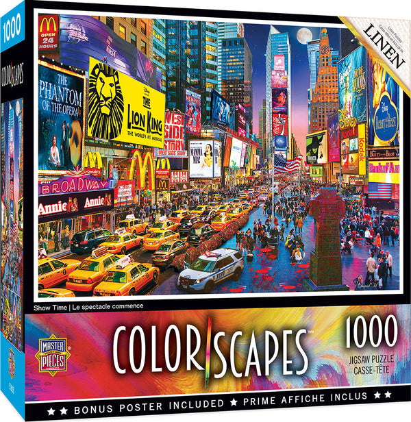Masterpieces Puzzle Colorscapes New York Times Square Show Time Puzzle 1,000 pieces