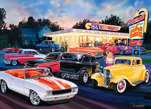 Masterpieces Puzzle Cruisin Dogs and Burgers Puzzle 1,000 pieces