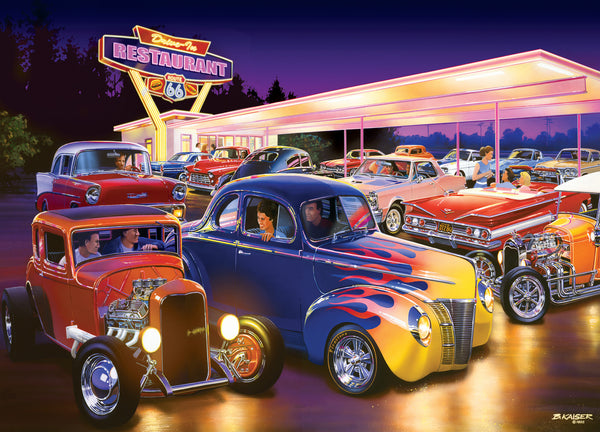 Masterpieces Puzzle Cruisin Friday Night Hot Rods Puzzle 1,000 pieces