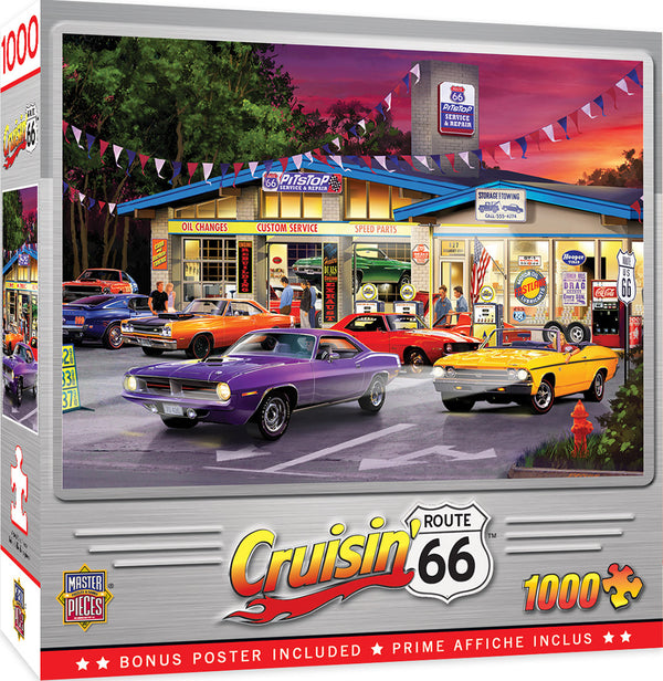 Masterpieces Puzzle Cruisin Route 66 Pitstop Puzzle 1,000 pieces