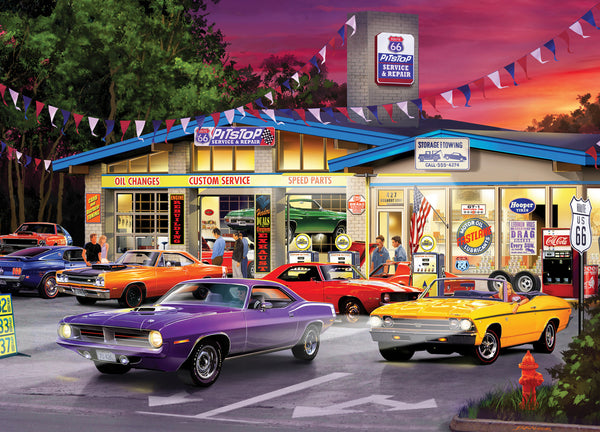 Masterpieces Puzzle Cruisin Route 66 Pitstop Puzzle 1,000 pieces