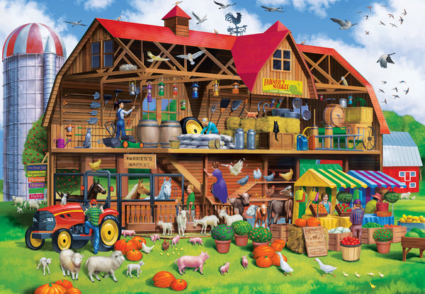 Masterpieces - Cutaway Family Barn Ez Grip Jigsaw Puzzle (1000 Pieces)