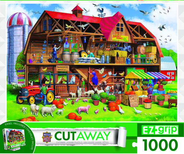 Masterpieces - Cutaway Family Barn Ez Grip Jigsaw Puzzle (1000 Pieces)