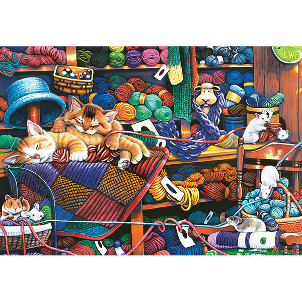 Masterpieces - EZ Grip Knittin Kittens Jigsaw Puzzle (1000 Pieces)