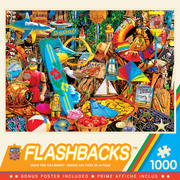 Masterpieces - Flashbacks Beach Time Flea Market Jigsaw Puzzle (1000 Pieces)