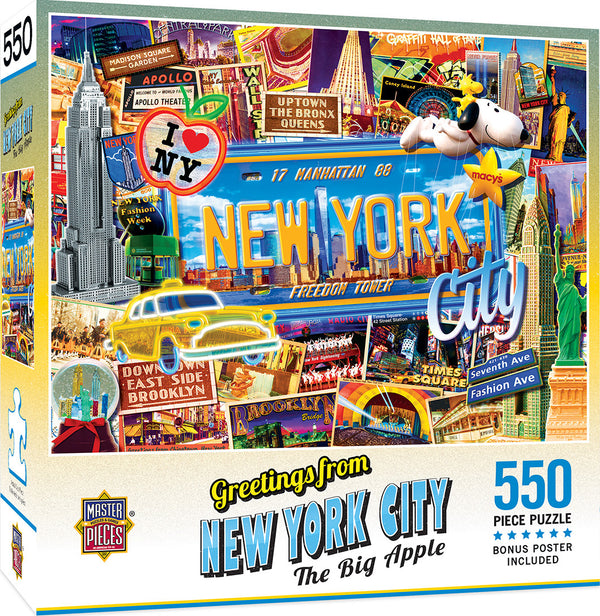 Masterpieces - Greetings from New York Jigsaw Puzzle (550 Pieces)