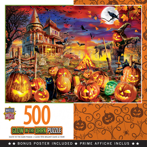 Masterpieces - Halloween Glow All Hallow's Eve Jigsaw Puzzle (500 Pieces)
