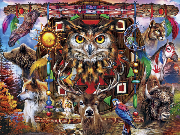 Masterpieces - Medley Animal Totems Ez Grip Jigsaw Puzzle (300 Pieces)