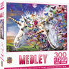 Masterpieces Puzzle Medley Unicorns & Butterflies Ez Grip Puzzle 300 pieces