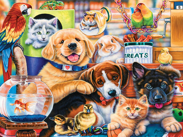 Masterpieces Puzzle Playful Paws Home Wanted Ez Grip Puzzle 300 pieces