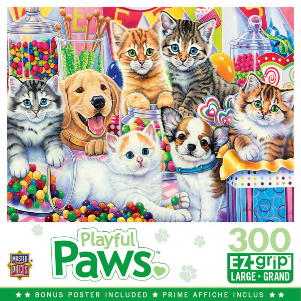 Masterpieces Puzzle Playful Paws Sweet Things Ez Grip Puzzle 300 pieces